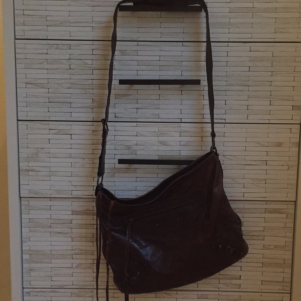 Balenciaga Leather Messenger Bag - Mogano